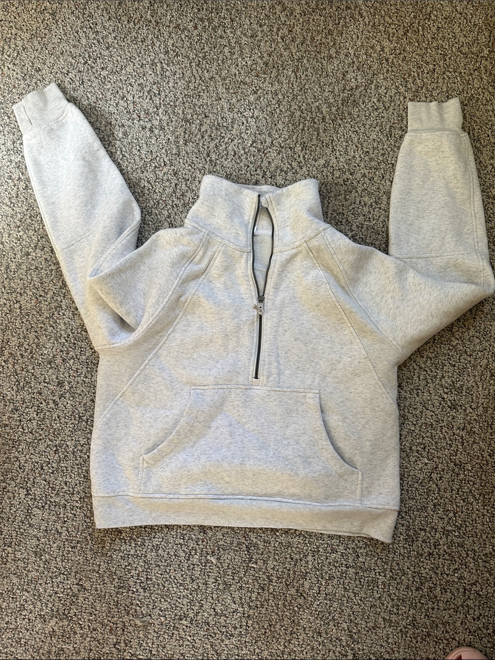 Jockey Light Gray Zip-Up Pullover